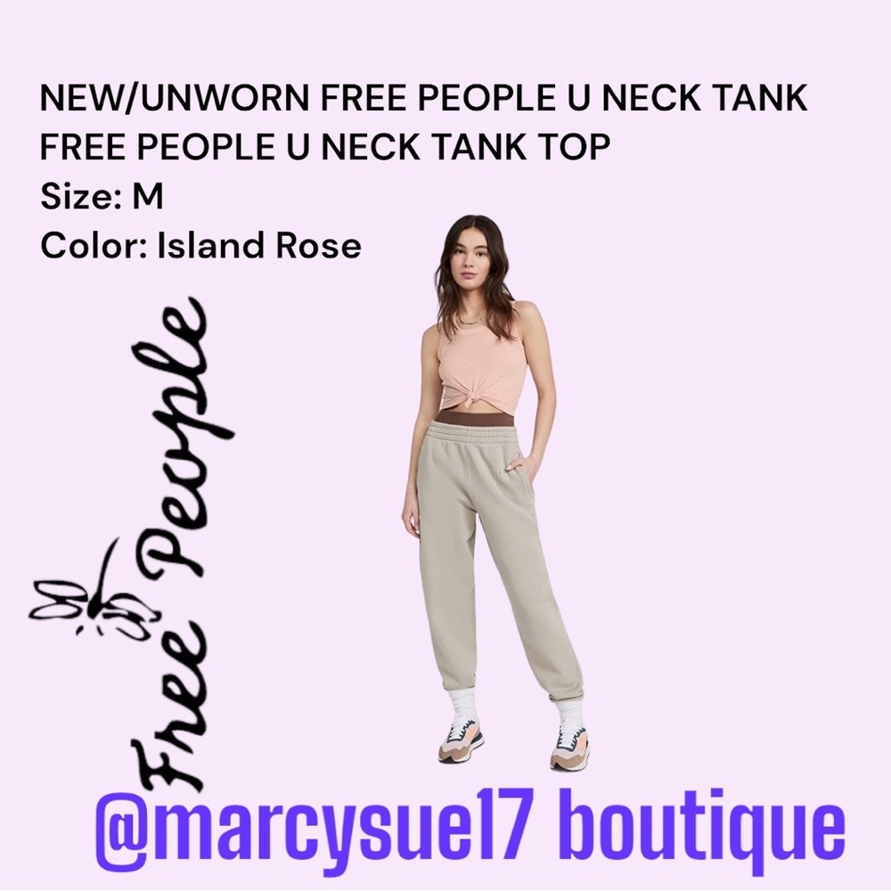 🛍️ NWT/UNWORN FREE PEOPLE U NECK TANK TOP 🛍️